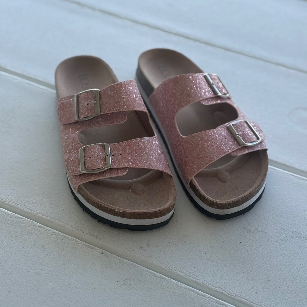 Corkys Sandles Pink Sparkle Size 9